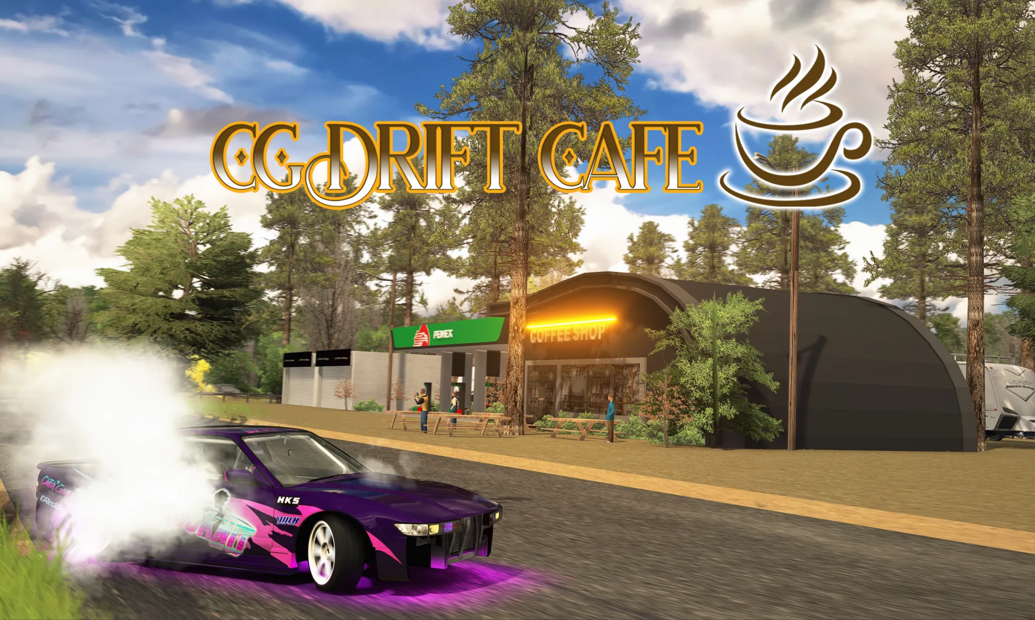 CG Drift Cafe Track For Assetto Corsa