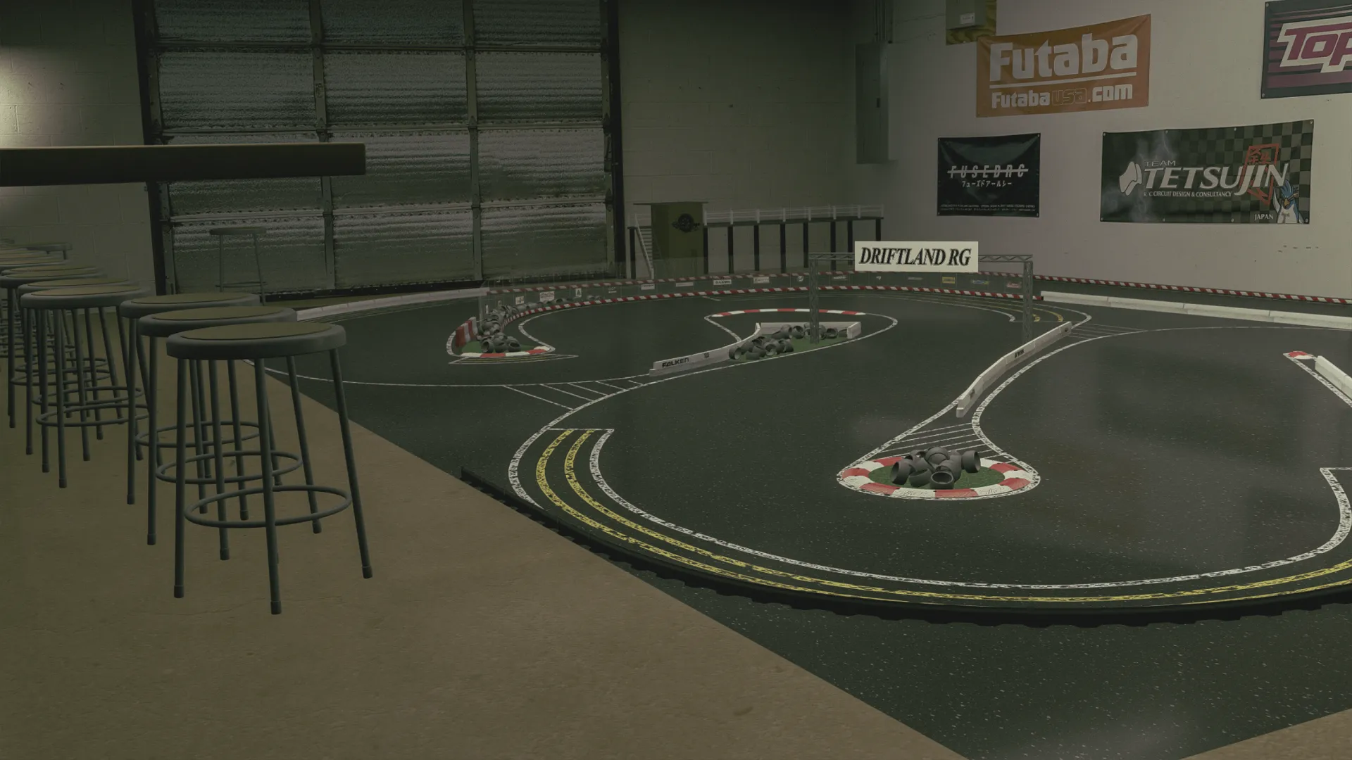 Rolling Garage RC Drift Circuit Track For Assetto Corsa