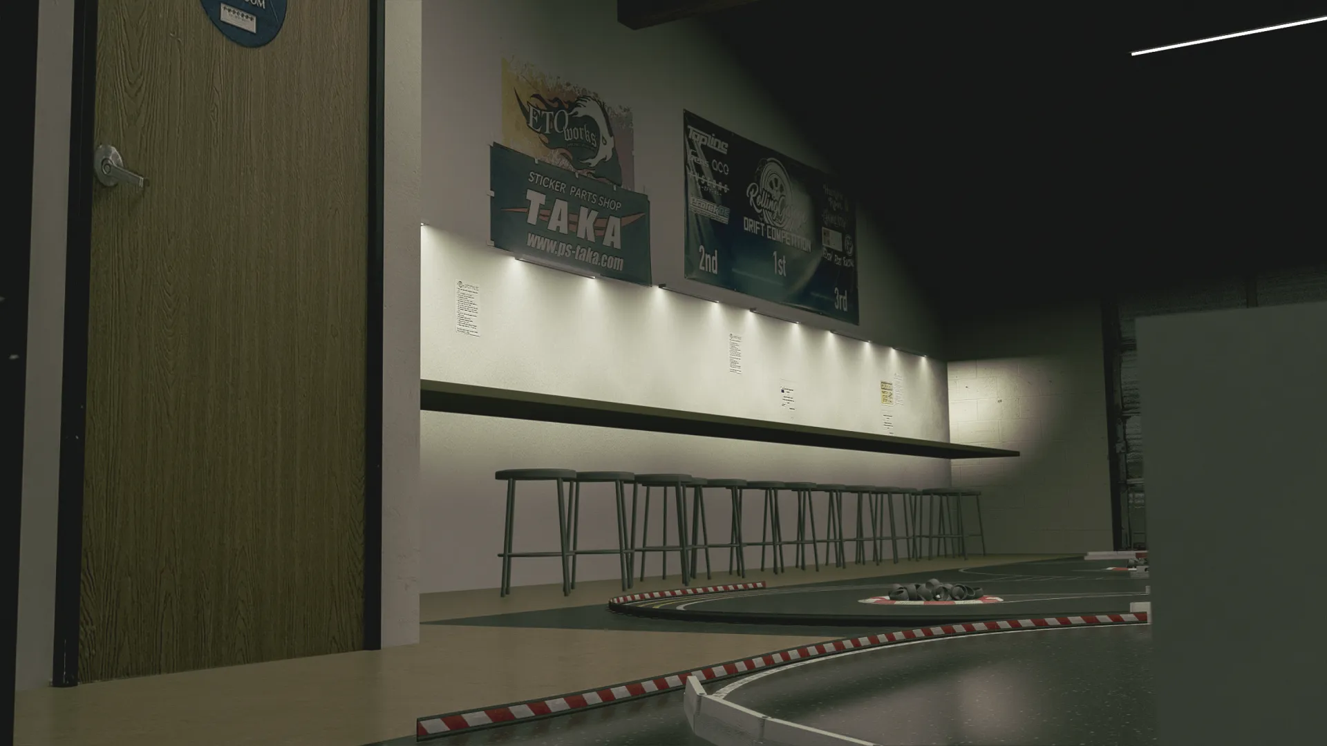 Rolling Garage RC Drift Circuit Track For Assetto Corsa