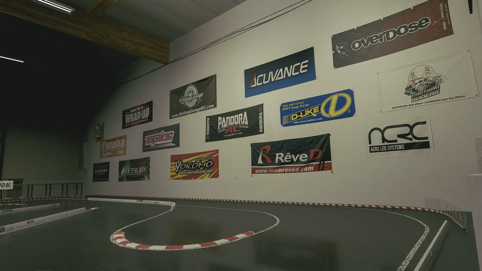 Rolling Garage RC Drift Circuit Track For Assetto Corsa