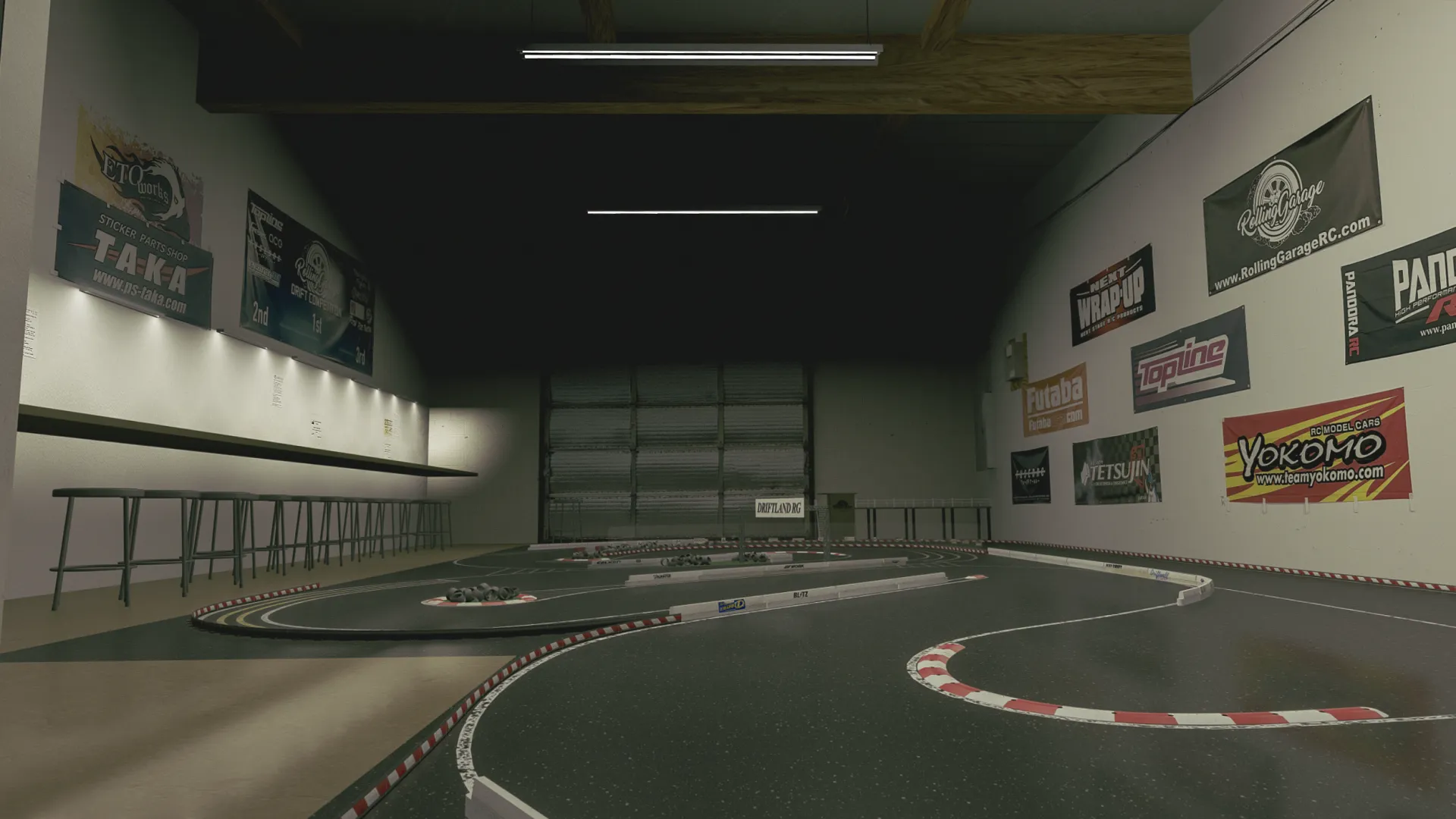 Rolling Garage RC Drift Circuit Track For Assetto Corsa