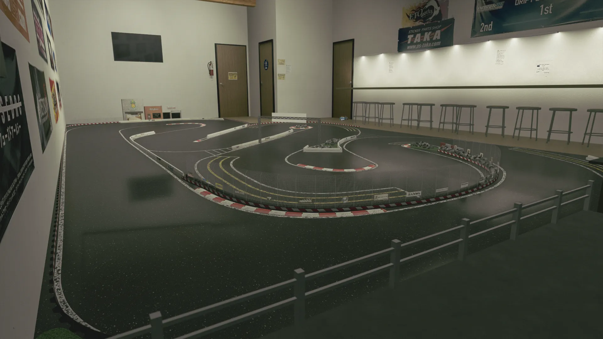 Rolling Garage RC Drift Circuit Track For Assetto Corsa